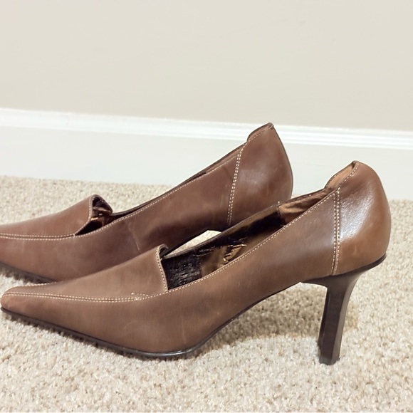 Brown Flats with Pointed Toe - Picture 2 of 8